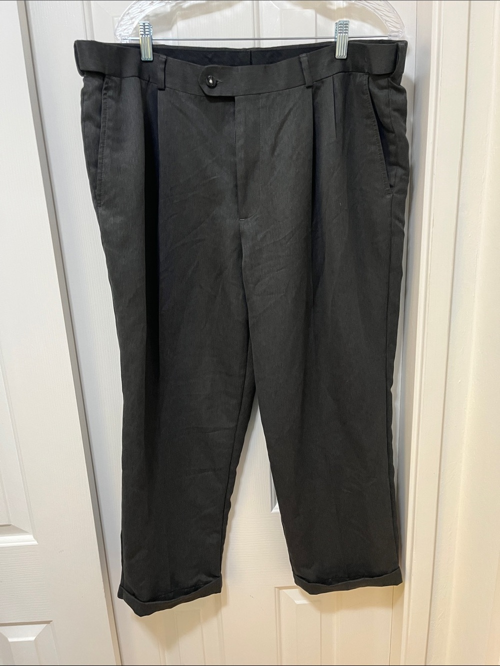 George Dark Gray Pleated Dress Pants